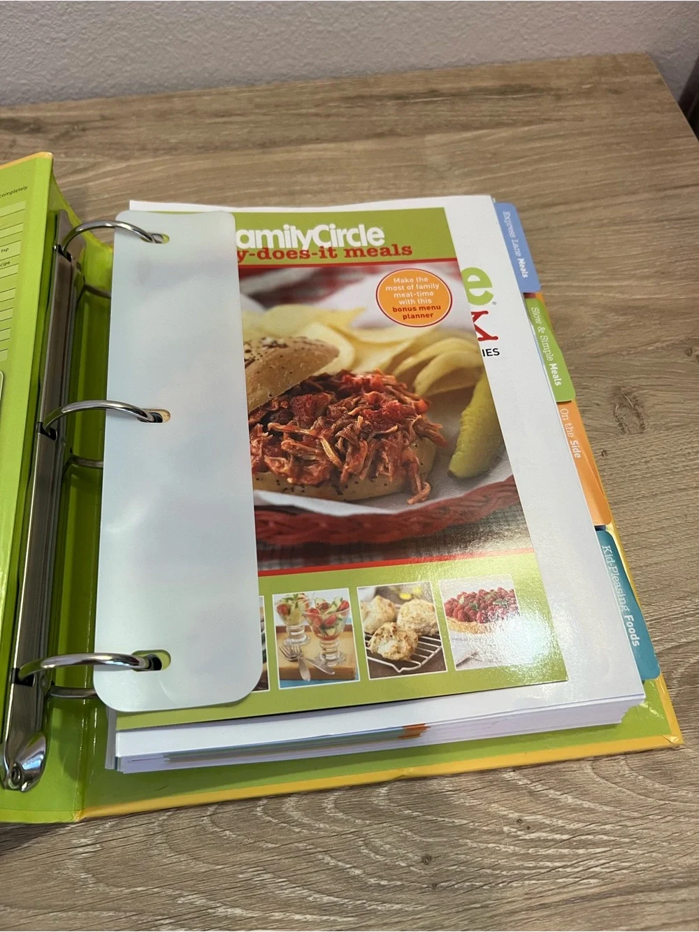 Family Circle Cookbook Ultimate Recipe Collection Busy Families Binder 2007